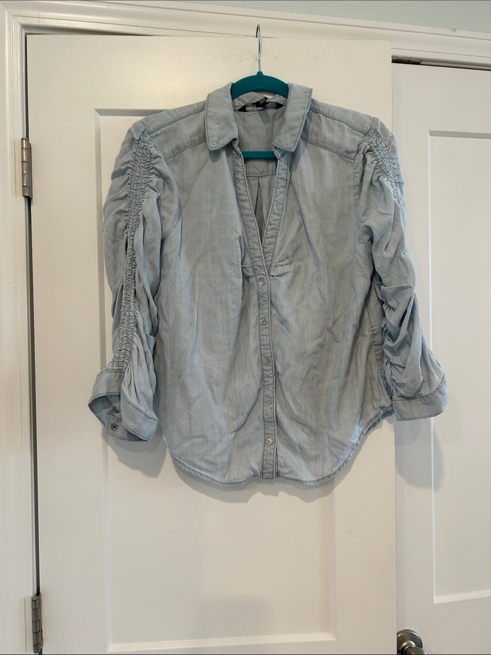 White House Black Market Light Blue Shirt